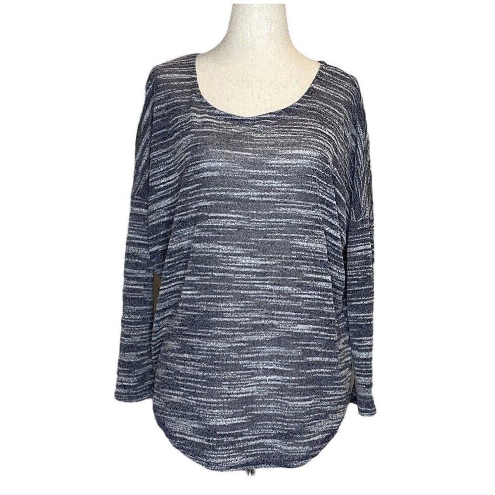 Olive & Oak Womens Size Medium Sheer Crochet Knit Dolman Blouse Sweater Top